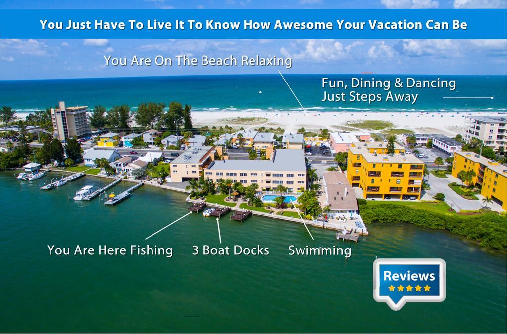 Treasure Island Beach, Fl Waterfront Condo Located Steps Away From The Intracoastal Waterway St. Pete Beach Exterior photo